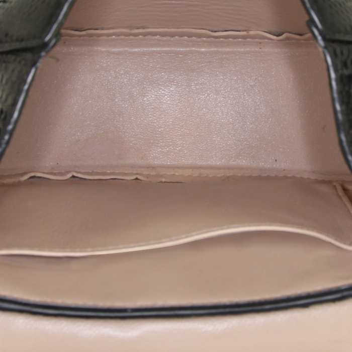 Borsa a tracolla Chloé Drew in pitone nero - Detail D2