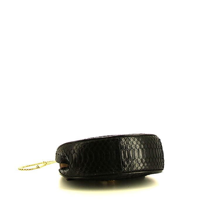 Sac bandoulière Chloé Drew en python noir - Detail D4