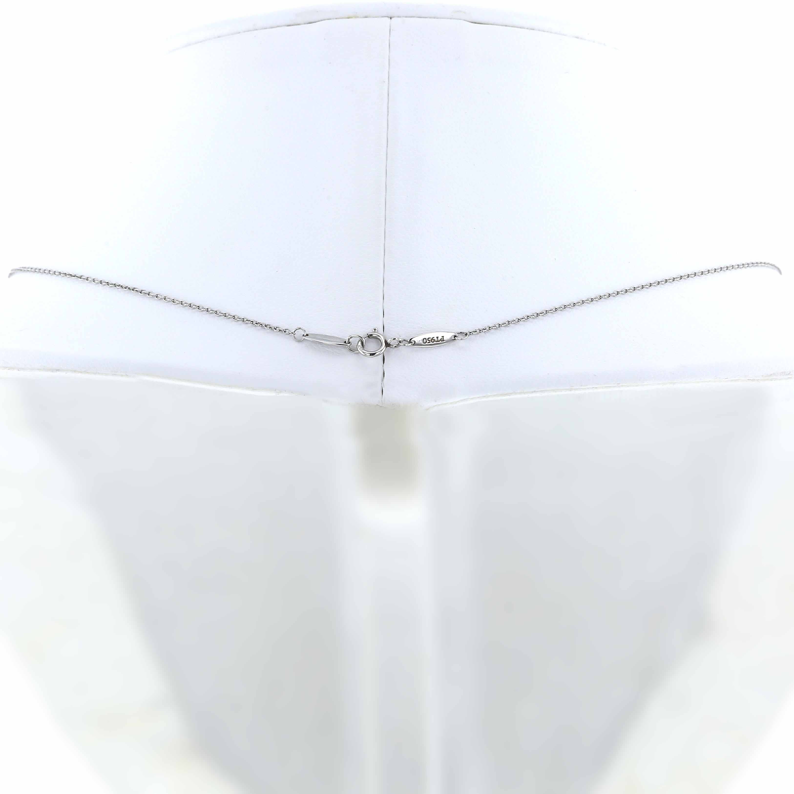 Collar Tiffany & Co Diamonds By The Yard modelo pequeño en platino y diamante (0,03 ct) - Detail D2