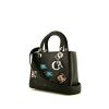 Dior Lady Dior Edition Limitée medium model handbag in black leather - 00pp thumbnail