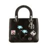 Dior Lady Dior Edition Limitée medium model handbag in black leather - 360 thumbnail
