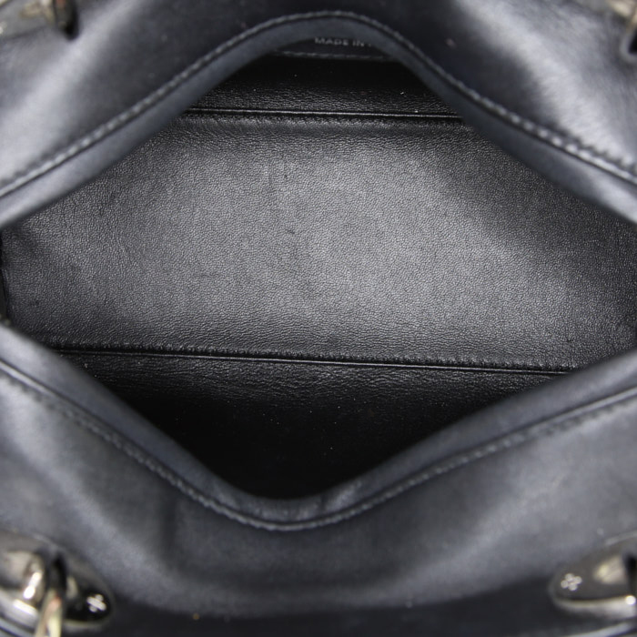 Bolso de mano Dior Lady Dior Edition Limitée modelo mediano en cuero negro - Detail D3