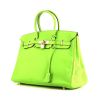 Hermes Birkin 35 cm handbag in green Granny togo leather - 00pp thumbnail