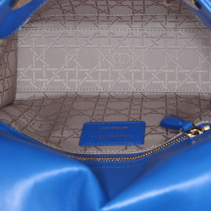 Bolso de mano Dior My ABCDIOR modelo pequeño en cuero cannage azul - Detail D3