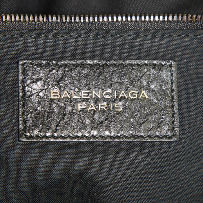 Bolsa de viaje Balenciaga en cuero negro - Detail D4