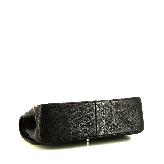 Borsa Chanel Timeless jumbo in pelle martellata e trapuntata nera - Detail D5