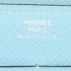 Hermès Soie Cool wallet in blue silk and Bleu Atoll epsom leather - Detail D3 thumbnail