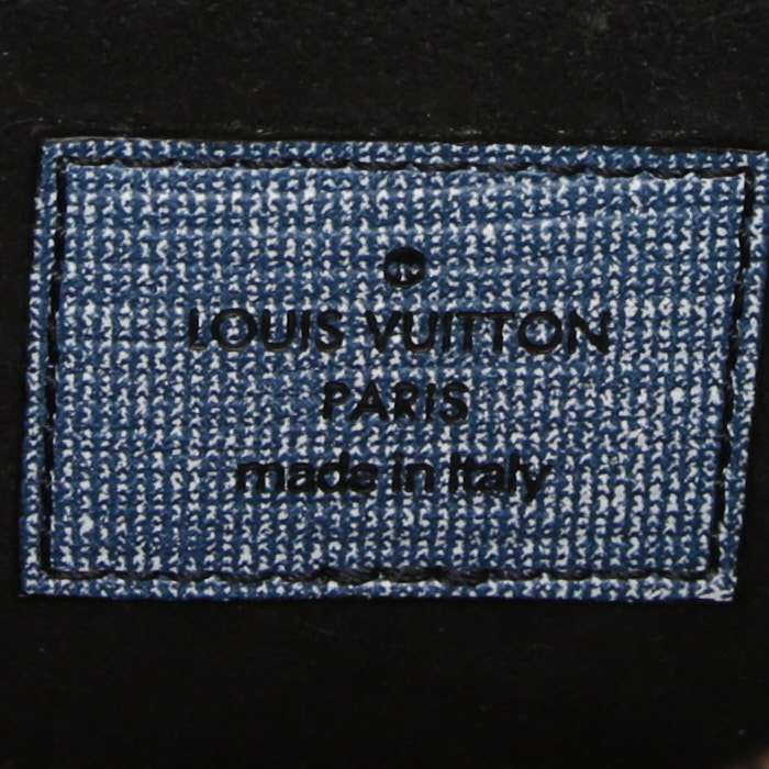 Louis Vuitton Chain It handbag in blue canvas and leather - Detail D4