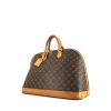 Bolsa de viaje Louis Vuitton Alma en lona Monogram marrón y cuero natural - 00pp thumbnail