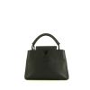 Louis Vuitton Capucines BB handbag in black grained leather - 360 thumbnail