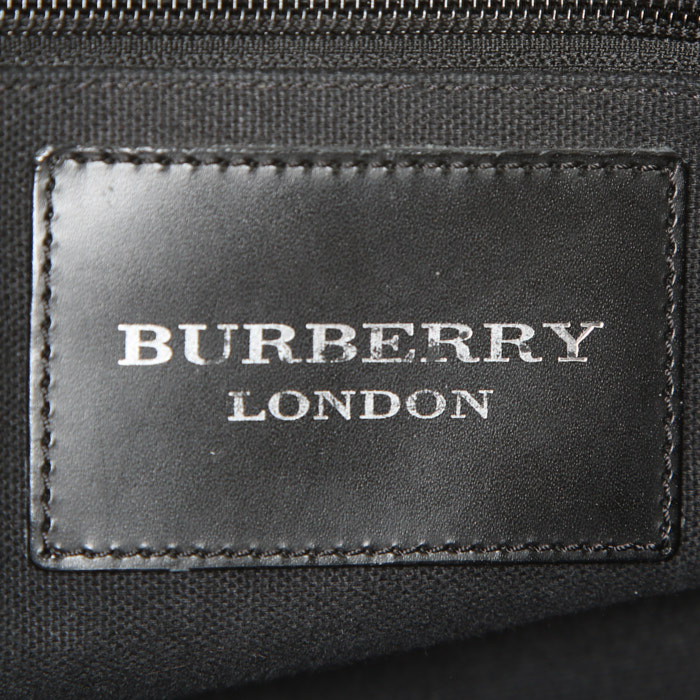 Sac cabas Burberry en cuir grainé marron - Detail D3