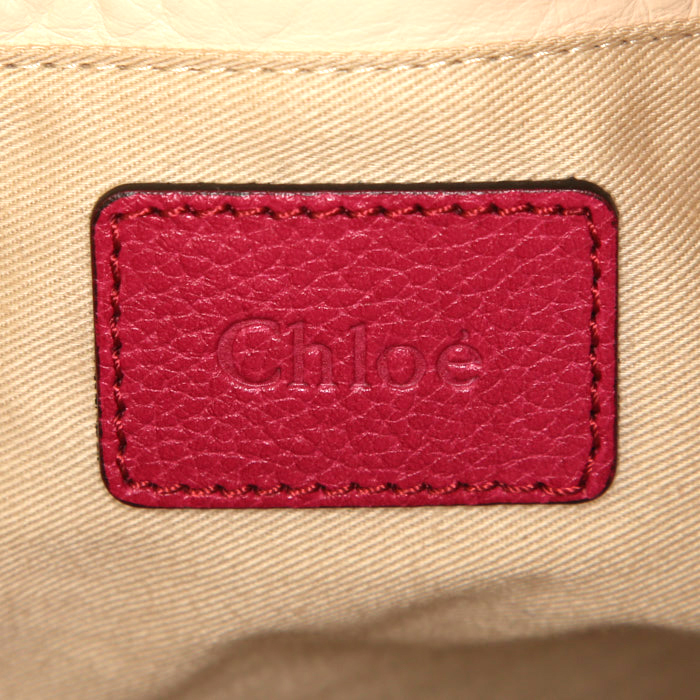 Borsa Chloé Paraty in pelle martellata rosa - Detail D4