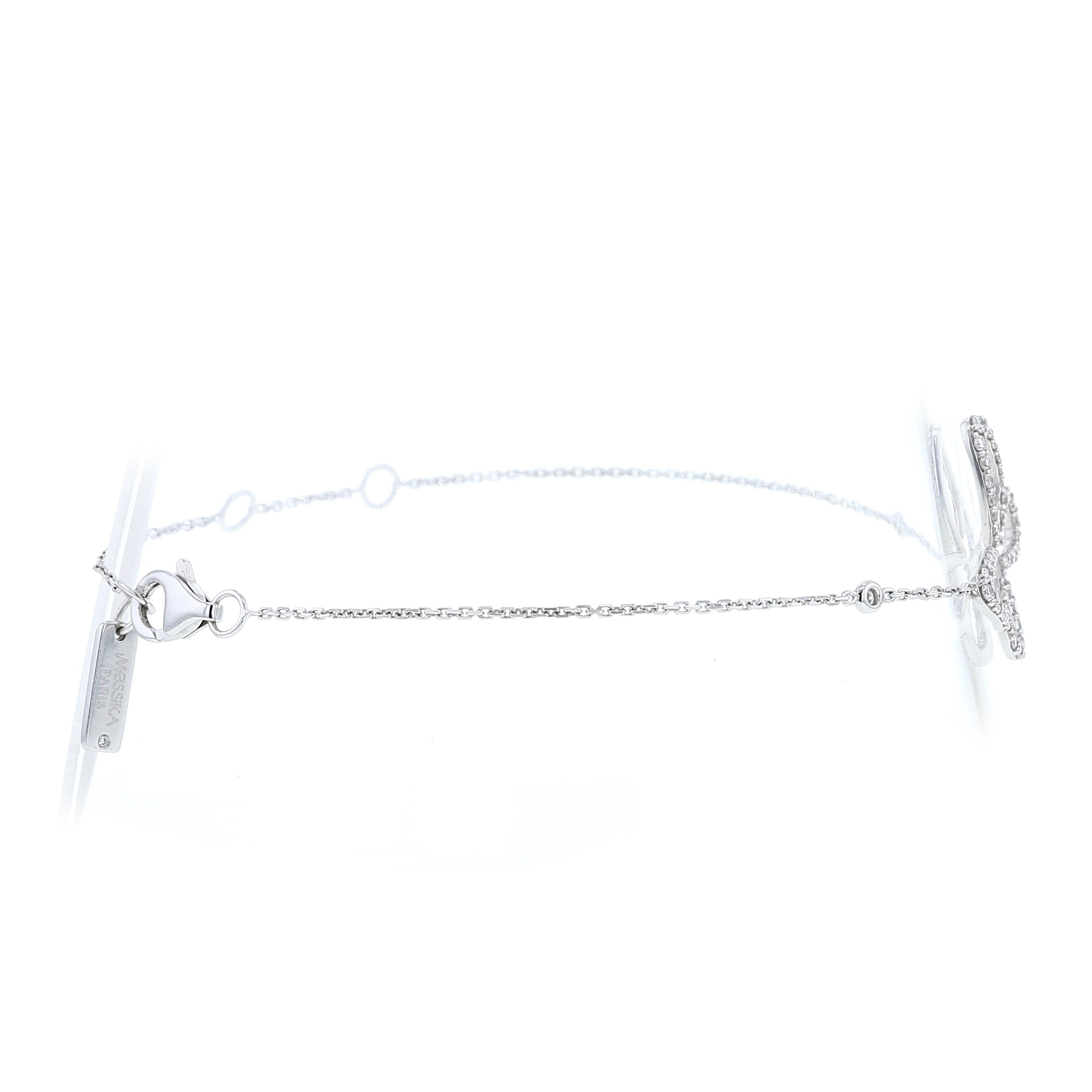 Bracciale Messika Butterfly in oro bianco e diamanti - Detail D3