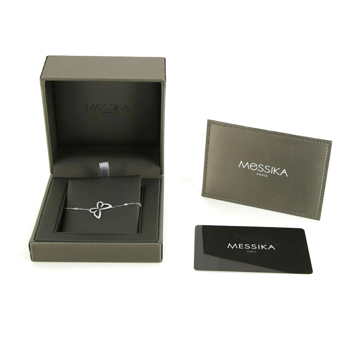 Bracciale Messika Butterfly in oro bianco e diamanti - Detail D5