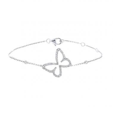 Bracciale Messika Butterfly in oro bianco e diamanti