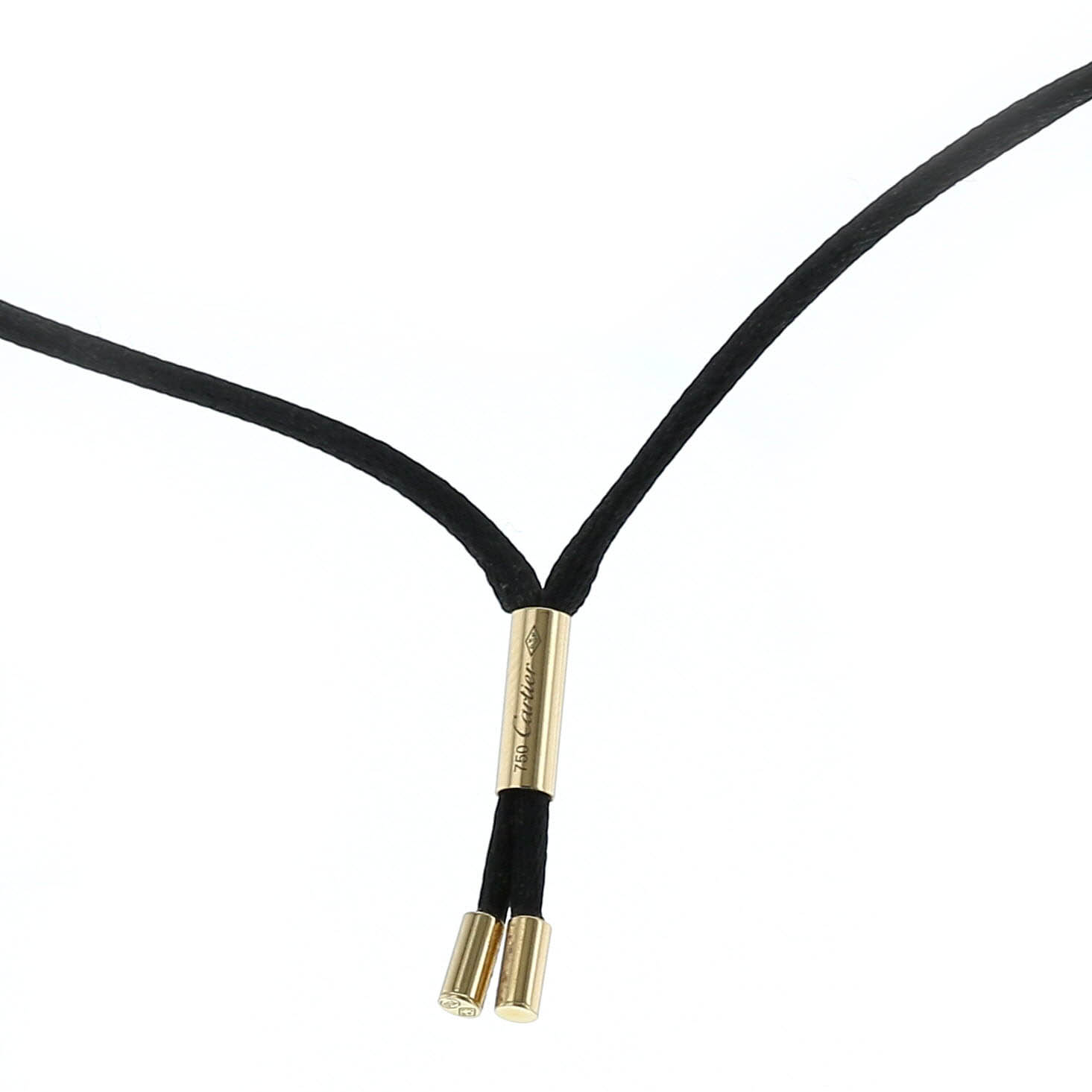 Cartier Trinity large model necklace in 3 golds and diamonds - Detail D3