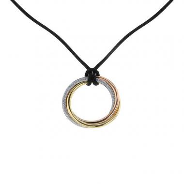 Collar Cartier Trinity modelo grande en 3 oros y diamantes
