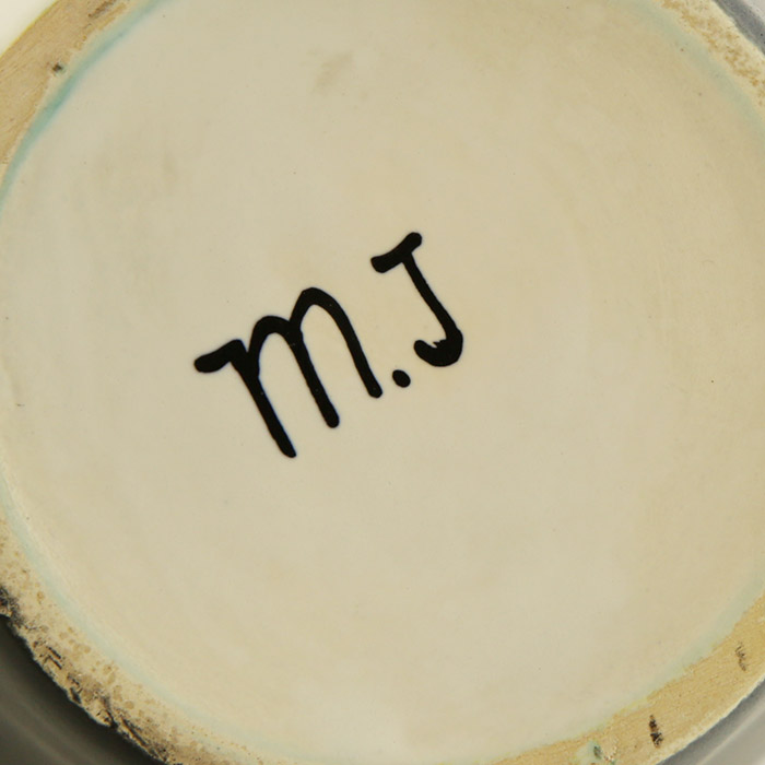 Mado Jolain, pichet with handle, in enamelled ceramic, monogrammed, around the 1950's - Detail D5