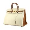 Hermes Birkin 40 cm handbag in white togo leather and gold togo leather - 00pp thumbnail