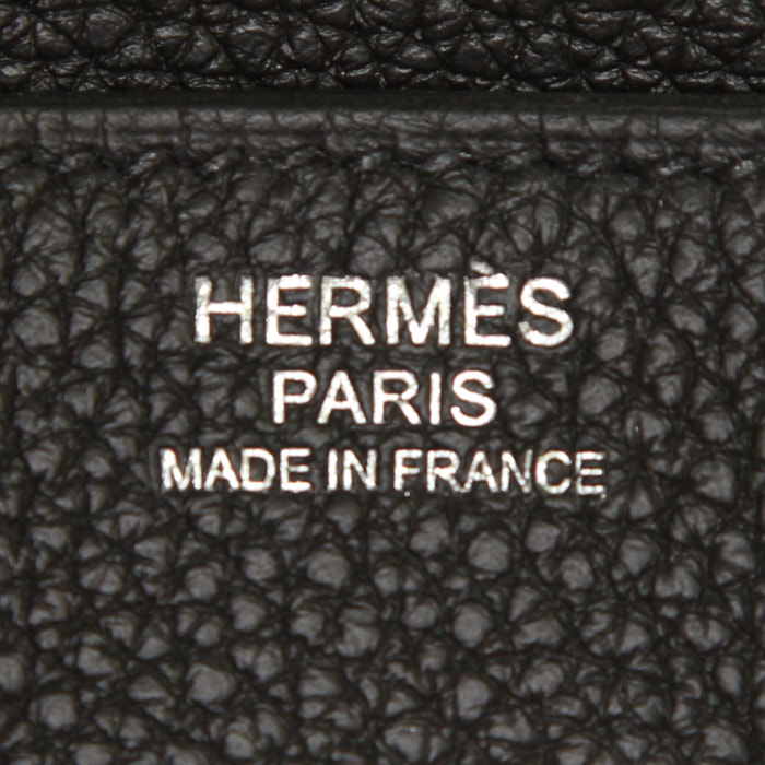 Sac à main Hermes Birkin 30 cm en cuir togo noir - Detail D3