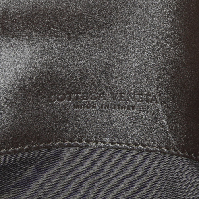 Porte-documents Bottega Veneta en cuir intrecciato marron - Detail D3