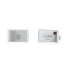 Cartier pair of cufflinks in silver and jasper - 00pp thumbnail