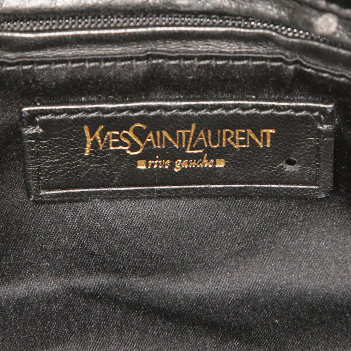 Bolso Cabás Saint Laurent Downtown modelo pequeño en cuero granulado dorado - Detail D3
