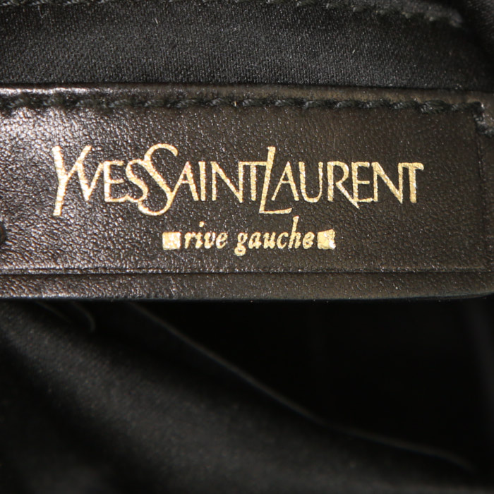 Sac à main Saint Laurent en cuir grainé bleu - Detail D3