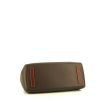 Bolso de mano Loewe Lazo en cuero marrón y cuero color topo - Detail D4 thumbnail
