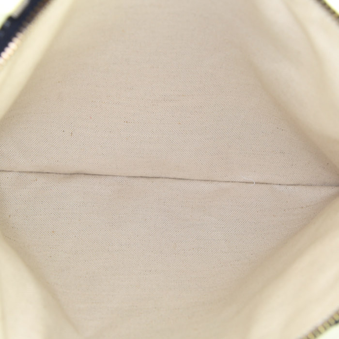 Bolsito de mano Dior en lona Monogram azul y cuero azul - Detail D2