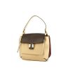 Chloé handbag in beige, burgundy and black leather - 00pp thumbnail