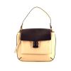 Chloé handbag in beige, burgundy and black leather - 360 thumbnail
