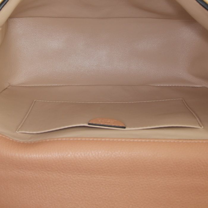 Bolso bandolera Chloé en cuero granulado rosa - Detail D3