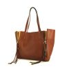 Chloé shopping bag in brown leather and yellow suede - 00pp thumbnail