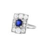 Vintage ring in platinium,  sapphire and diamonds - 00pp thumbnail