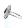Vintage ring in platinium,  sapphire and diamonds - Detail D1 thumbnail