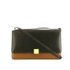 Celine Classic Box handbag in black and brown bicolor box leather - 360 thumbnail