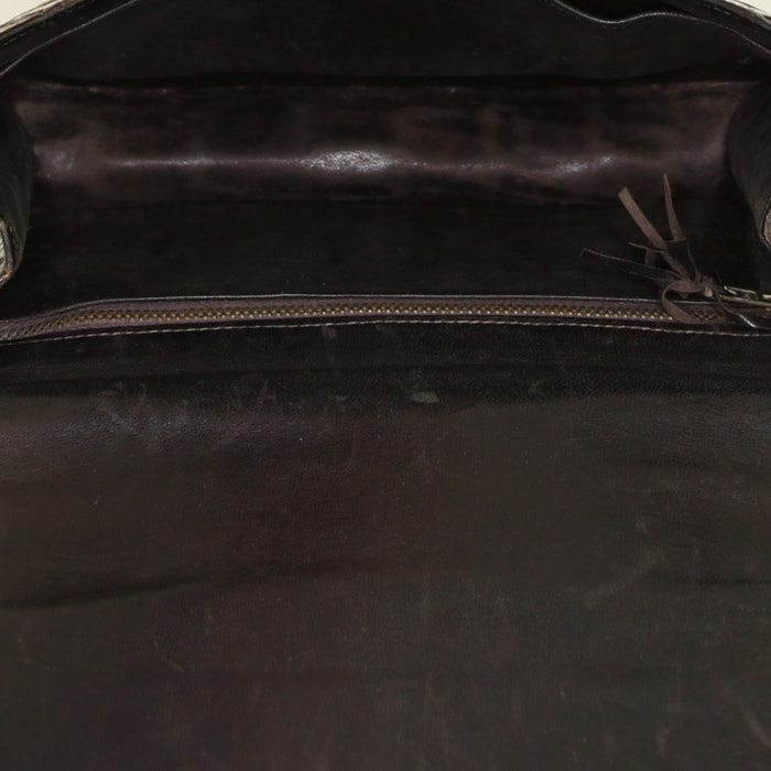 Borsa Hermes Constance in coccodrillo marrone - Detail D3