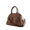 Borsa Louis Vuitton Trevi modello piccolo in tela cerata con motivo a scacchi ebano e pelle marrone - 00pp thumbnail