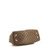 Louis Vuitton Trevi small model handbag in ebene damier canvas and brown leather - Detail D5 thumbnail