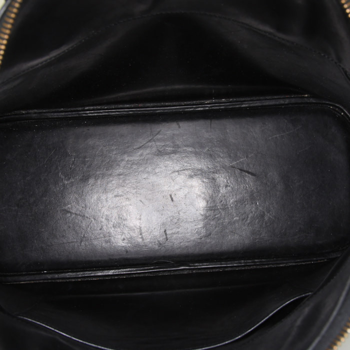 Bolso de mano Hermes Bolide modelo grande en cuero Fjord negro - Detail D2