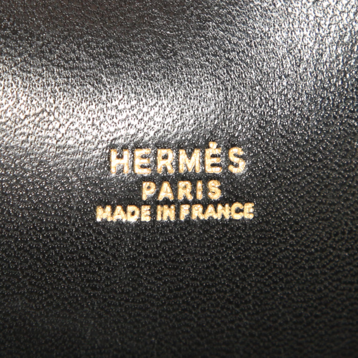 Sac à main Hermes Bolide grand modèle en cuir Fjord noir - Detail D3