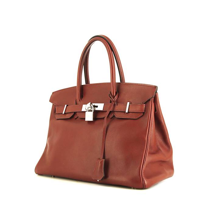 Hermès 25cm Rouge Casaque Swift Leather Birkin Bag with Gold, Lot #58156