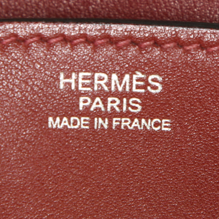 Sac à main Hermes Birkin 30 cm en cuir Swift rouge H - Detail D3