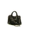 Balenciaga Classic City mini handbag in black leather and black raphia - 00pp thumbnail