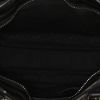 Balenciaga Classic City mini handbag in black leather and black raphia - Detail D3 thumbnail