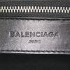 Balenciaga Classic City mini handbag in black leather and black raphia - Detail D4 thumbnail