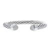 Rigid David Yurman Cable Classique bracelet in silver and diamonds - 00pp thumbnail