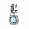 David Yurman Albion earrings in silver,  topaz and diamonds - Detail D2 thumbnail