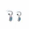David Yurman Albion earrings in silver,  topaz and diamonds - Detail D3 thumbnail